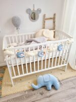 Decorative garland for a child's room - cream/baby blue