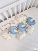 Decorative garland for a children's room - cream/baby blue - image 2