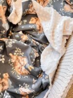 Blanket for children and babies, teddy bear glade (dark background) - picture 4