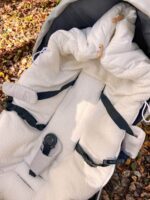 Śpiworek do wózka dla dzieci i niemowląt baranek + velvet śmietanka - obrazek 5