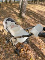 Śpiworek do wózka dla dzieci i niemowląt baranek + velvet śmietanka