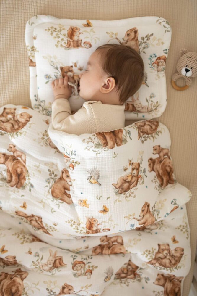 Ropa de cama de muselina de primera calidad para niños y bebés, bear glade