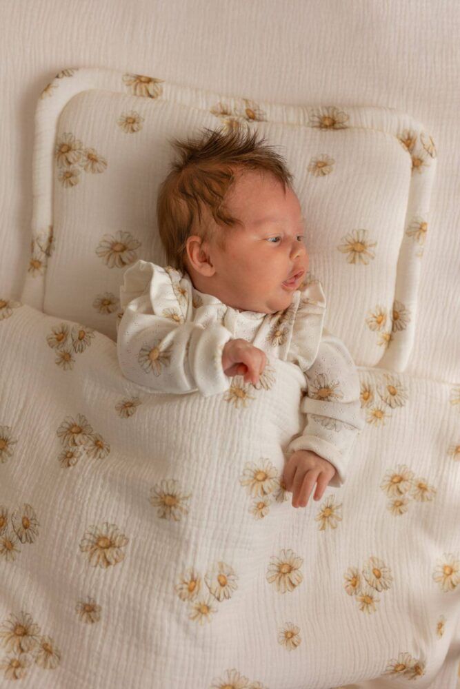 Pościel muślinowa premium dla dzieci i niemowląt stokrotki