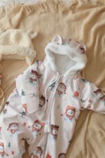 Tuta da neve Softshell Snowmen per bambini e neonati, crema in polvere - Impermeabile, calda, autunno-inverno - Immagine 4