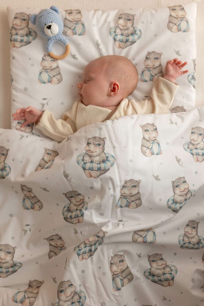 Pościel dziecięca Premium bawełniana z wypełnieniem Hipcie