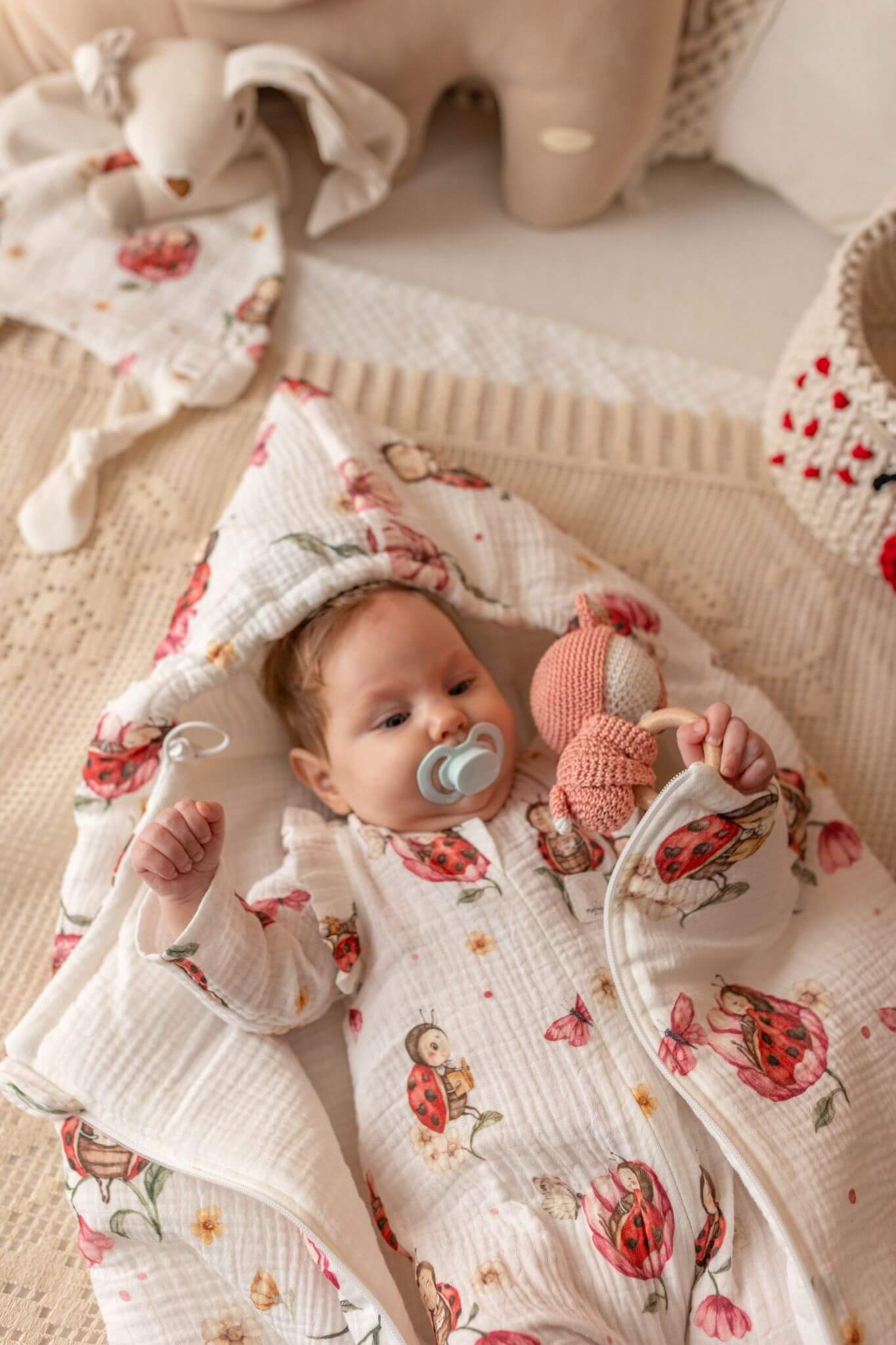 Sacco nanna in mussola per gondola e seggiolino per neonati