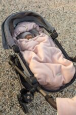 Śpiworek 3w1 z bawełny organicznej "Organic Cotton Fleece" (gondola, spacerówka, fotelik) pudrowy róż