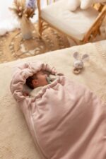 Śpiworek 3w1 z bawełny organicznej "Organic Cotton Fleece" (gondola, spacerówka, fotelik) pudrowy róż - obrazek 7