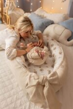 Premium-Babykokon-Elefanten – Natur (inkl. Matratze und Laken) – Bild 6