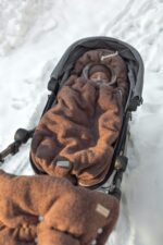 Śpiworek 3w1 z wełny merino (gondola, spacerówka, fotelik) kakao
