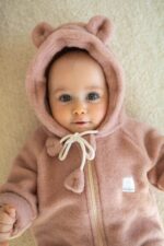 Kurtka / Kurteczka dziecięca z wełny merino różana - obrazek 2