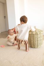 Bluza dziecięca bawełniana dresówka krem - obrazek 4