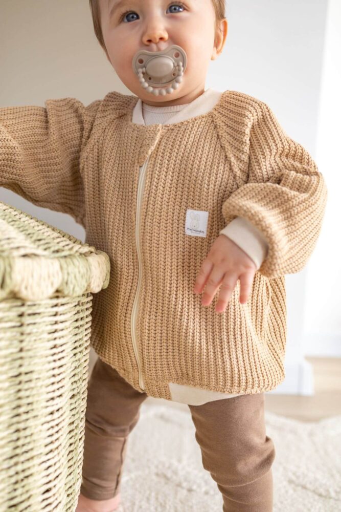 Bluza/sweterek dziecięcy bawełniany mleczna krówka