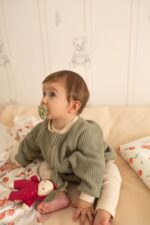 Bluza/sweterek dziecięcy bawełniany szałwia - obrazek 3