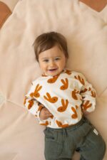 Bluzka longsleeve dziecięca bawełniana bunny