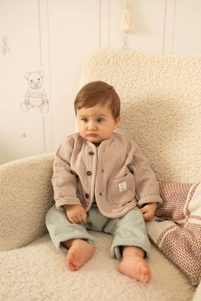 Kurteczka muślinowa wiosenno-letnia beżowa