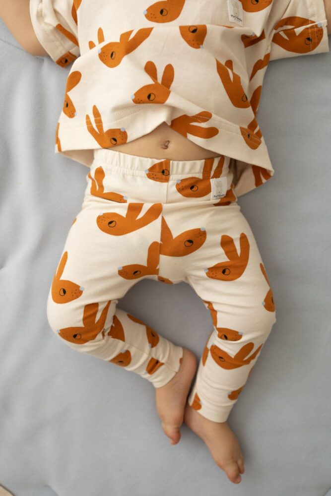 Legginsy dziecięce bawełniane bunny
