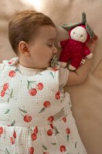 Śpiworek muślinowy premium do spania Słoneczne owocki - wisienki - obrazek 2